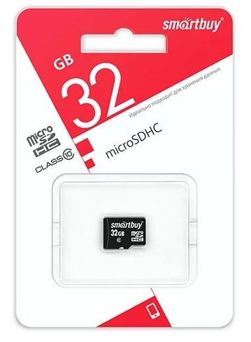 Карта памяти 32GB microSDHC Class10 SMARTBUY Smartbuy