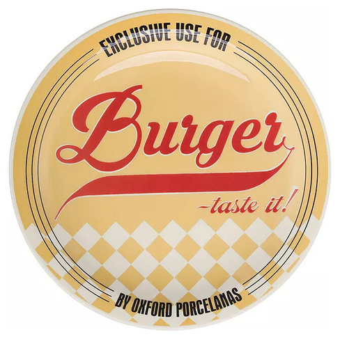 Тарелка для гамбургеров 26см, цвет желтый, Oxford M02D-6783