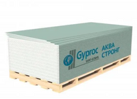 Гипсокартон (ГСП) Gyproc Аква Стронг 2500х1200х15 мм