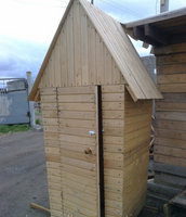 Туалет деревянный Дачный антисептированный (крашенный)