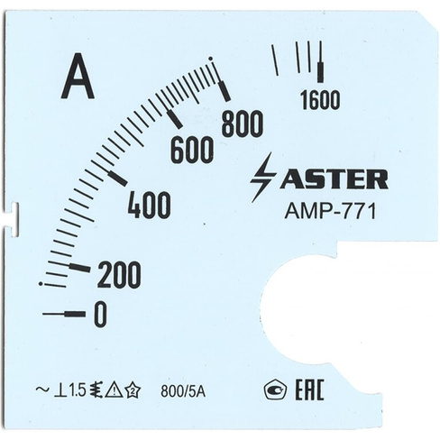 Шкала к амперметру AMP-771 ASTER SC771-800