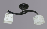 Светильник потолочный (люстра) 2*60Вт E27 черный/белый СВЕТ ООО