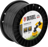 Леска триммерная Denzel EXTRA CORD двухкомпонентная круглая, 2,0 мм х 276 м. [96807] DENZEL