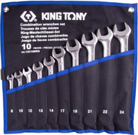 Набор комбинированных ключей KING TONY 8-24 мм чехол из теторона, 10 предметов [12D10MRN]