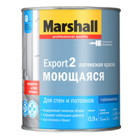 Краска Маршал Export 2 для стен и потолков прозрачная (База BC) 0.9 л