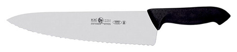 Нож поварской "Шеф" 25см с волнистой кромкой, черный HORECA PRIME Icel 28100.HR60000.250