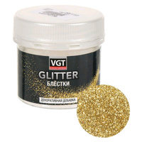 Блестки сухие VGT Pet glitter для декорирования 0,05кг золото, арт.31574