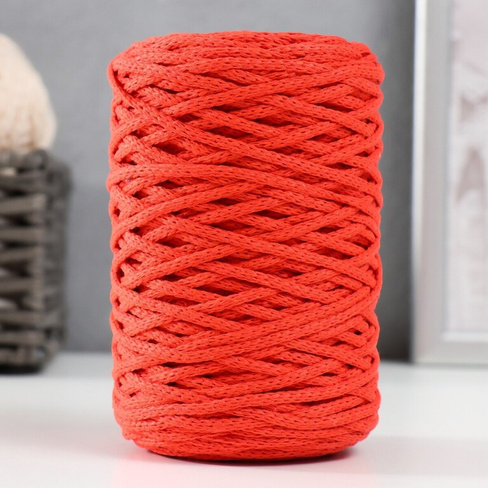 Шнур для вязания без сердечника 70% хлопок, 30% полиэстер ширина 3мм 100м/160±10гр (136) Softino