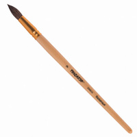 Кисть ПИФАГОР БЕЛКА круглая № 9 деревянная лакированная ручка с колпачком пакет с подвесом 200823