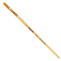 Кисть ПИФАГОР СИНТЕТИКА плоская № 7 деревянная лакированная ручка с колпачком пакет с подвесом 200860