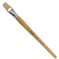 Кисть ПИФАГОР ЩЕТИНА плоская № 20 деревянная лакированная ручка пакет с подвесом 200879