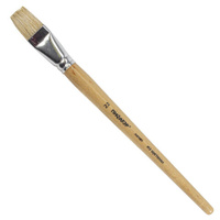 Кисть ПИФАГОР ЩЕТИНА плоская № 22 деревянная лакированная ручка пакет с подвесом 200880
