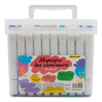 Набор маркеров для скетчинга Silwerhof 80 цвет., 1-7 мм, двойной пишущий наконечник