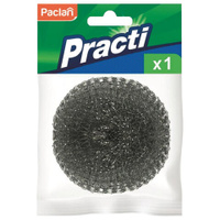Губка мочалка для посуды металлическая сетчатая 15 г PACLAN Practi Spiro 408220