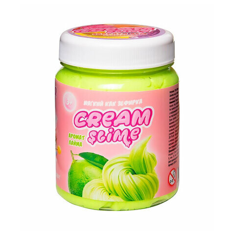 Слайм лизун Cream-Slime с ароматом лайма 250 г SLIMER SF05-X