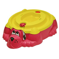 Песочница-бассейн PalPlay (Marian Plast) Собачка с крышкой 432, 65.5х116.5 см, красный/желтый