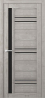 Дверь межкомнатная Невада, софт тач, графит, стекло черное