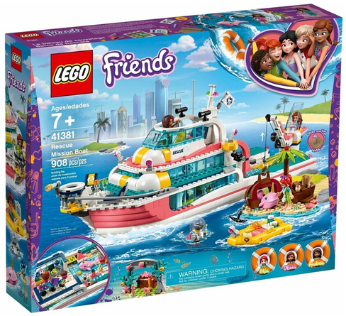 Конструктор LEGO Friends (ЛЕГО Фрэндс) 41381 Катер для спасательных операций, 908 дет.