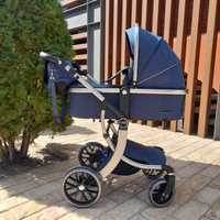 Детская коляска трансформер 2 в 1 Luxmom 601A цвет синий