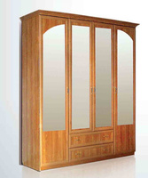 Шкаф для одежды 4-створчатый с 4 зеркалами РАМКА МДФ