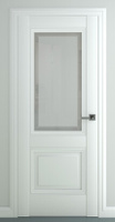Дверь межкомнатная остекленная Венеция В3, белый матовый