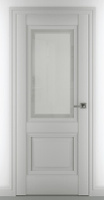 Дверь межкомнатная остекленная Венеция В3, серый матовый