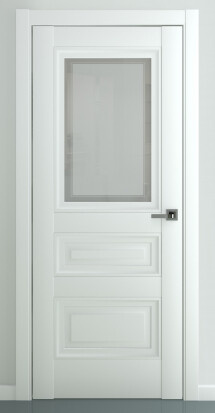 Дверь межкомнатная остекленная Ампир В2, белый матовый