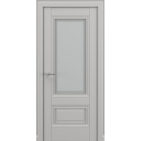 Дверь межкомнатная остекленная Турин В1, серый матовый